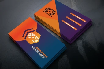 کارت ویزیت لایه باز نارنجی