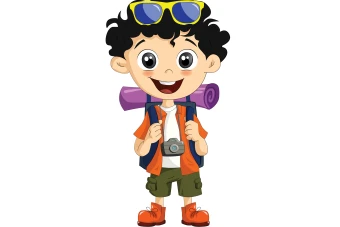 وکتور لایه باز پسر توریست