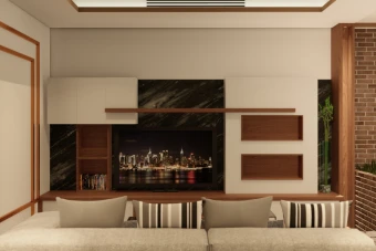 فایل اسکچاپ دکوراسیون داخلی TV wall