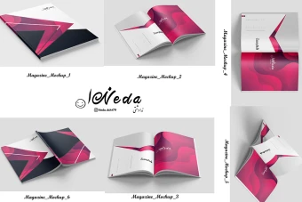 دانلود موکاپ لایه باز مجله
