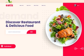 دانلود طرح صفحه فرود رستوران