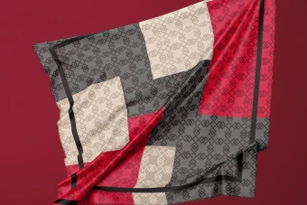 طرح آماده چاپ روسری با پترن زیبا و جذاب بسیار لاکچری