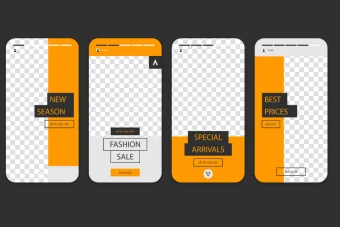 دانلود قالب استوری اینستاگرام فروش زرد