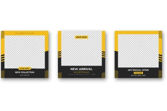 دانلود کاور اینستاگرام فروش طرح زرد-مشکی