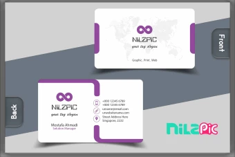 لایه باز کارت ویزیت شخصی و شرکتی بنفش