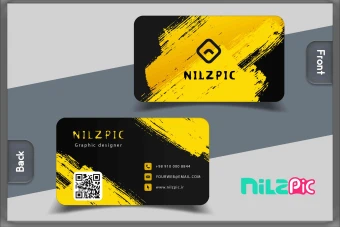 طرح کارت ویزیت مشکی طلایی (لمینیت برجسته،طلاکوب)