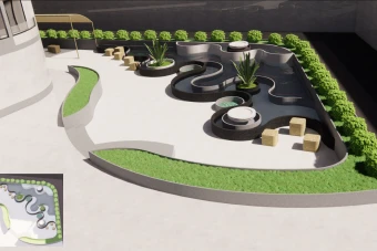 مدل سه بعدی آبنما اسکچاپ