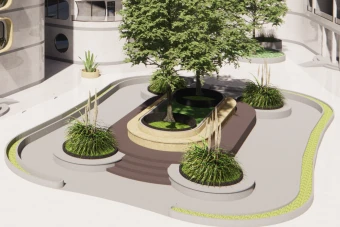 فایل اسکچاپ محوطه سازی و باغچه