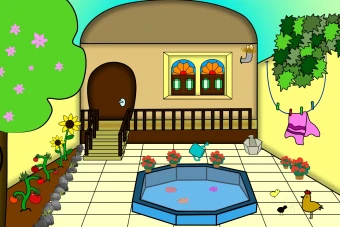 بک گراند حیاط قدیمی