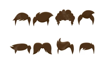 وکتور لایه باز مدل مو در فتوشاپ