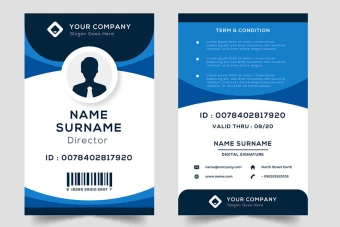 پوستر لایه باز پریمیوم id card template (EPS)