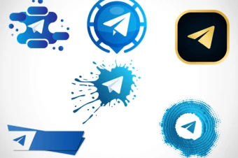 پکیج 115 عددی لوگو برنامه تلگرام