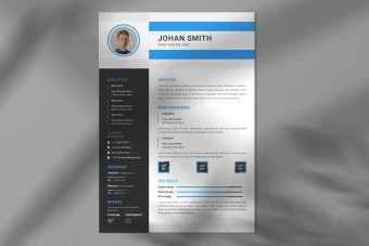 دانلود طرح پریمیوم برای رزومه کاری به زبان انگلیسی PSD