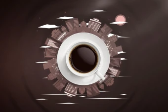 دانلودطراحی بنر رسانه اجتماعی قهوه با فرمت psd