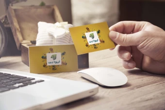 دانلودموکاپ کارت ویزیت لایه باز دور تیز  پشت رو psd