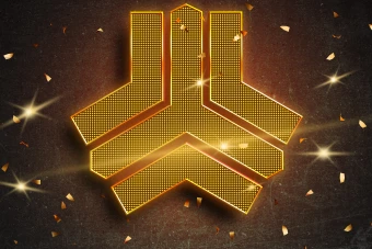 موکاپ لوگو و متن طرح درخشان و جشنواره ای