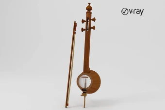 دانلود آبجکت تری دی مکس ساز موسیقی کمانچه