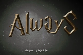 افکت متن و فونت جادویی طرح هری پاتر