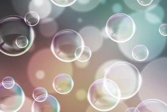 بکگراند حباب لایه باز در فتوشاپ