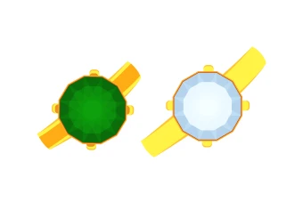 وکتور لایه باز انگشتر طلا در فتوشاپ (2 طرح)