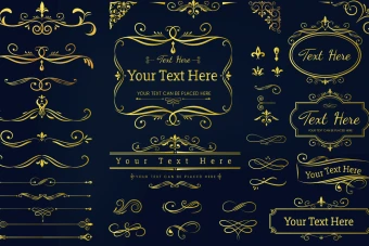 وکتور فریم طلایی