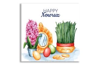 پوستر تبریک عید نوروز با هفت سین