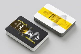 طرح لایه باز کارت ویزیت باشگاه فیتنس  دو رو