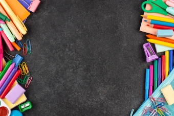 پس زمینه/بک‌گراند مدرسه و لوازم تحریر
