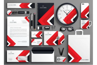 مجموعه لوازم التحریر برند تجاری حرفه ای قرمز