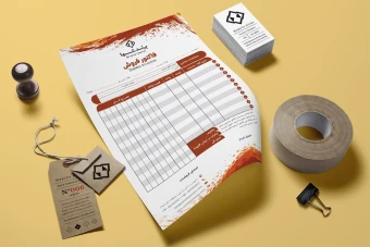 دانلود طرح لایه باز فاکتور فروش عنابی مشکی با طراحی حرفه‌ای و قابل ویرایش