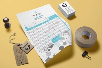 دانلود طرح لایه باز فاکتور فروش حرفه‌ای با طراحی مدرن و رنگ‌بندی متنوع