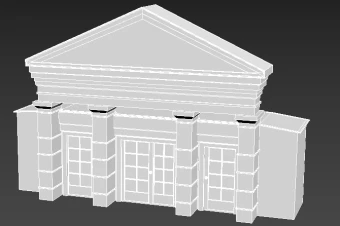 مدل سه بعدی سر در ورودی 3d max