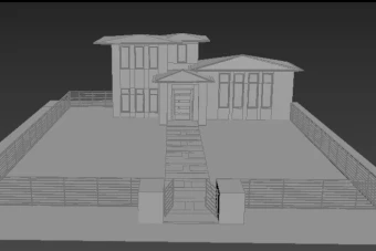 مدل سه بعدی پروژه ویلایی 3D MAX