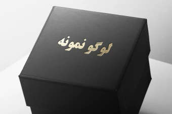 موکاپ لوگو روی جعبه