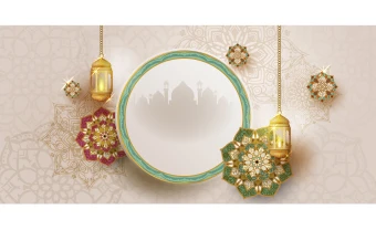 طرح گرافیکی ماه رمضان برای تهیه کارت پستال