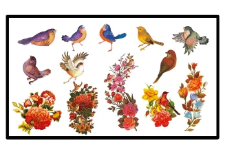 تصاویر دوربری شده پرندگان اسلیمی و مینیاتوری