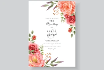 وکتور کارت پستال و کارت دعوت لایه باز