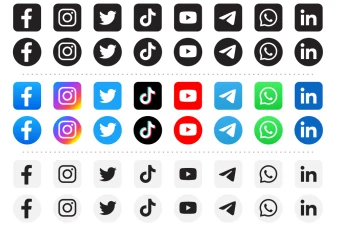 مجموعه وکتوری شبکه های اجتماعی