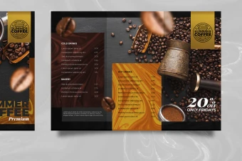 بروشور لایه باز کافی شاپ