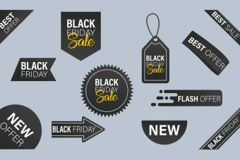 مجموعه 12 عددی بنر BLACK FRIDAYبلک فرایدی