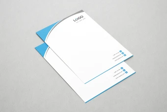 طرح آماده سربرگ تجاری لایه باز با طراحی ساده و زیبا (AI)