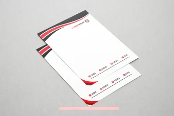 سربرگ لایه باز شرکتی با لوگوی پیشفرض و طراحی مدرن