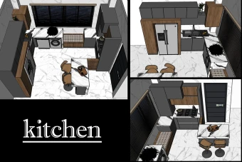 فایل اسکچاپ آشپزخانه مدرن