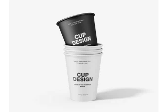 موکاپ طرح لیوان یکبار مصرف