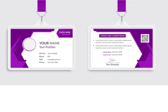 طرح کارت آویز گردنی، ای دی کارت و کارت شناسایی