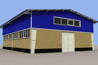 مدل 3dmax از سوله به ابعاد 12*9