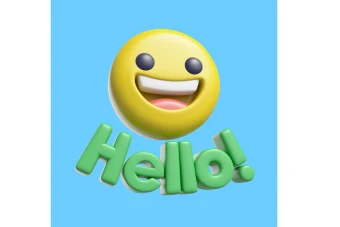 تصویر سه بعدی نماد ایموجی