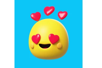 تصویر سه بعدی نماد ایموجی