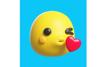 تصویر سه بعدی نماد ایموجی