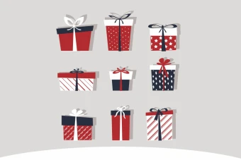 دانلود وکتور لایه باز جعبه هدیه ایلاستریتور